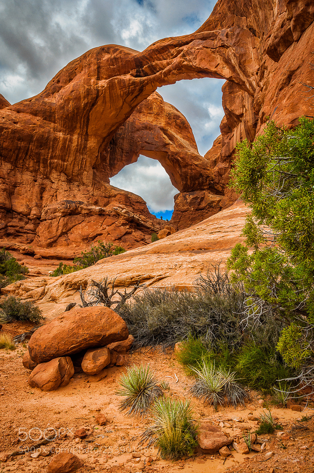Nikon D90 sample photo. Double arch moab photography