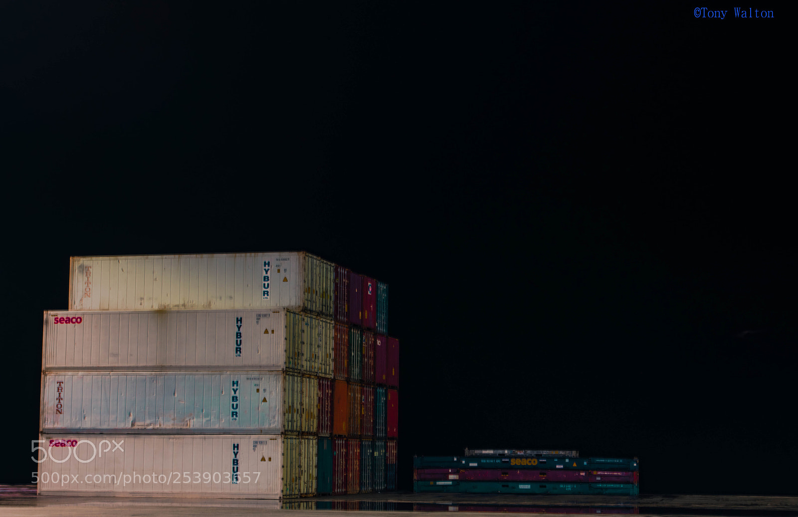 Nikon D7200 sample photo. Containers at night grand photography