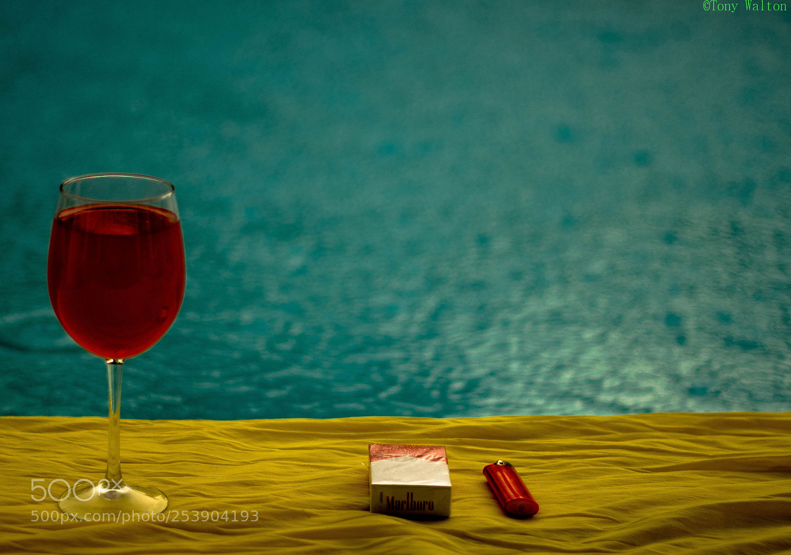 Nikon D7200 sample photo. Wine yellow pool cayman photography
