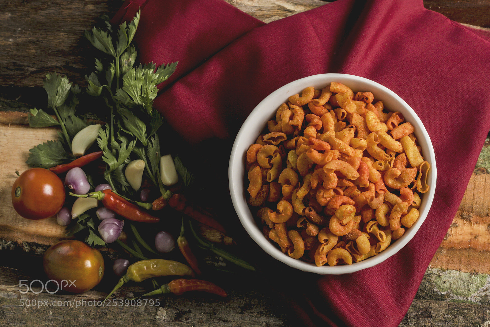 Canon EOS 7D sample photo. Spicy crunch macaroni with photography