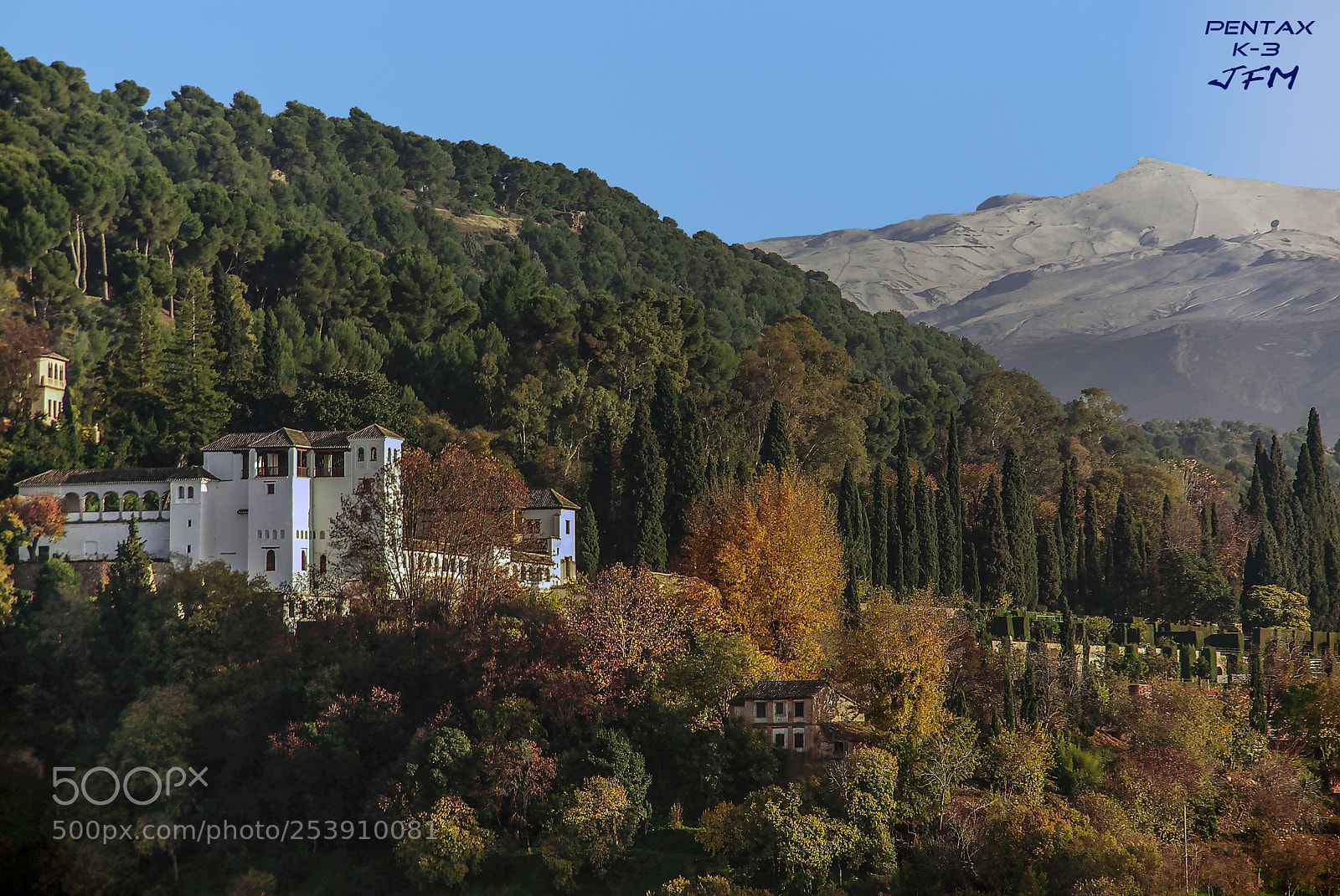 Pentax K10D sample photo. El generalife granada photography