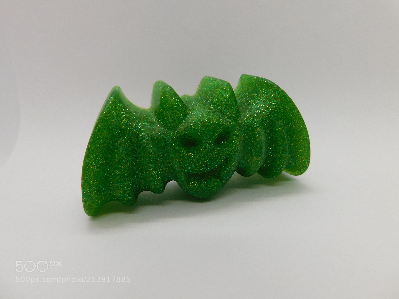 Nikon Coolpix B500 sample photo. Green glitter bat soap photography