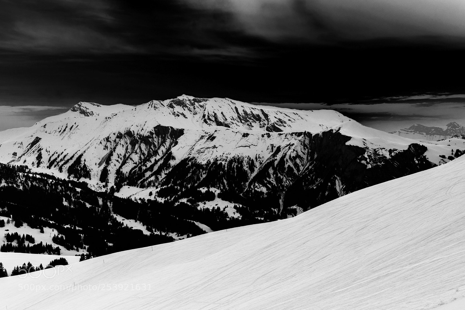 Nikon D5300 sample photo. B&w mountain photography