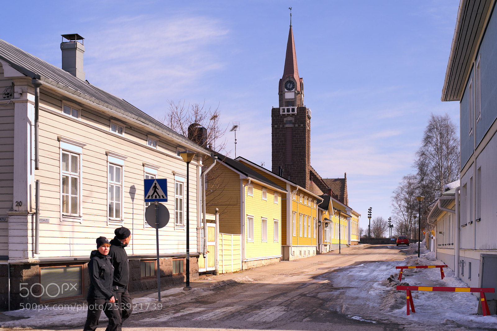 Pentax K-1 sample photo. Raahe, church and houses photography