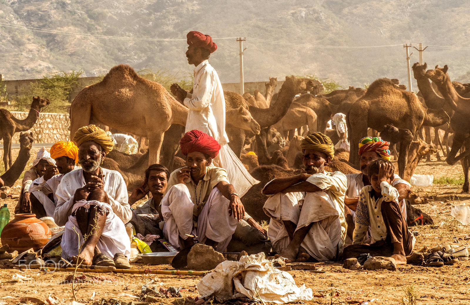 Sony a6500 sample photo. Camel traders - pushkar photography