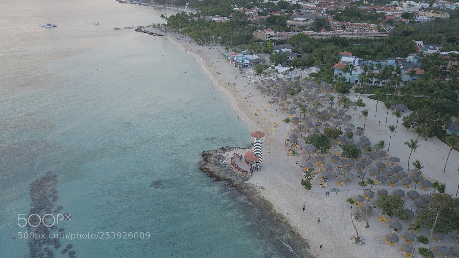 DJI FC220 sample photo. Lighthouse sunset photography