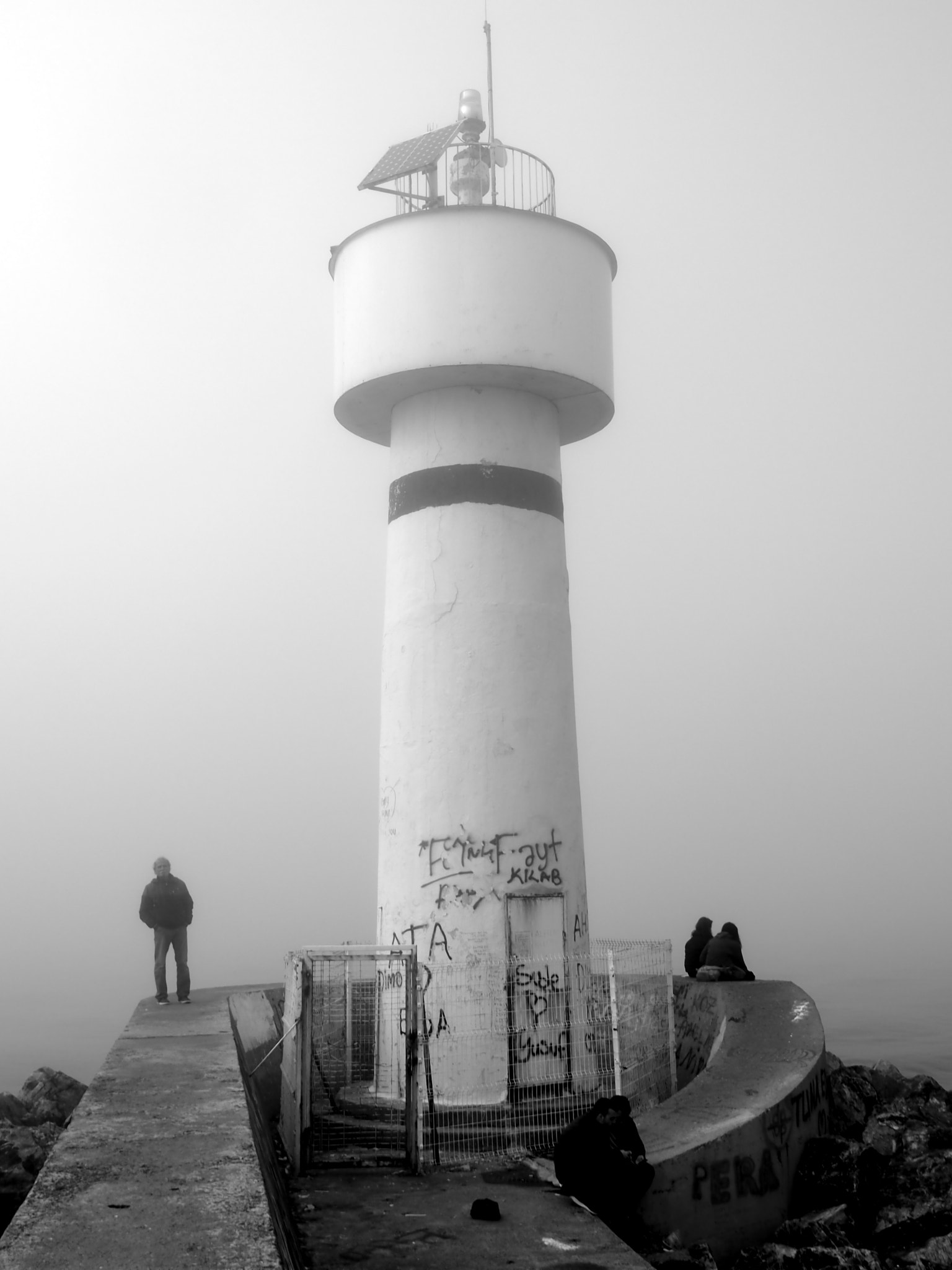 Olympus PEN E-P5 sample photo. Lighthouse in a fog photography