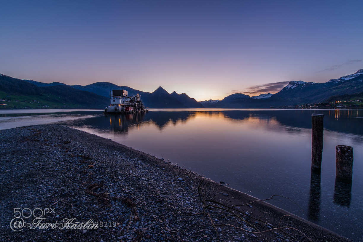Nikon D800E sample photo. Sunrise on lake lucerne photography