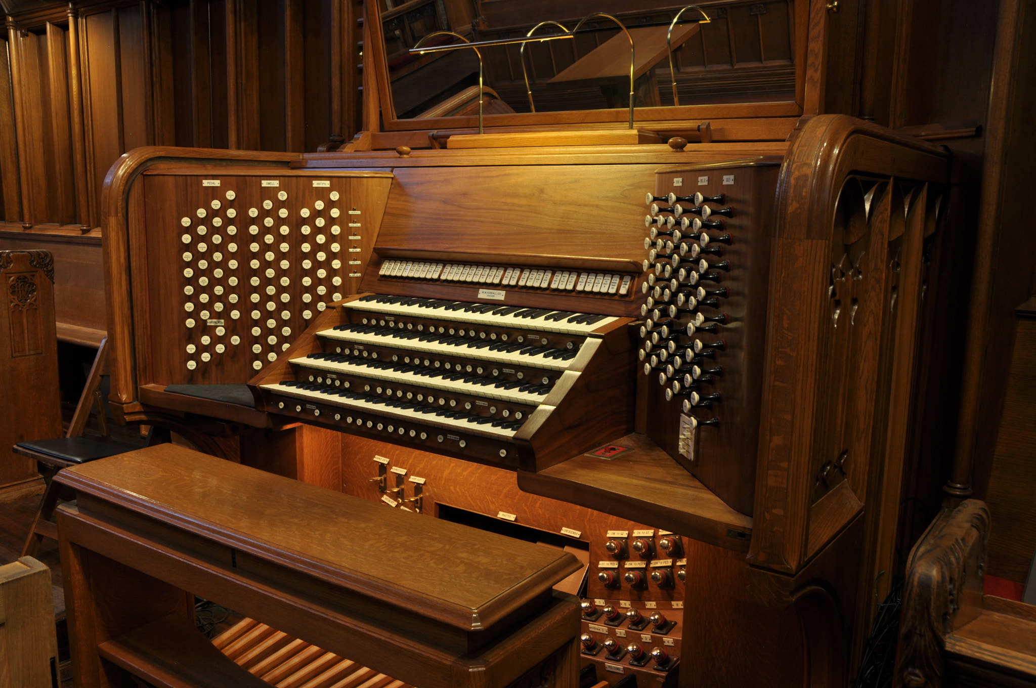 Nikon D90 sample photo. Console, 1938 kimball organ photography