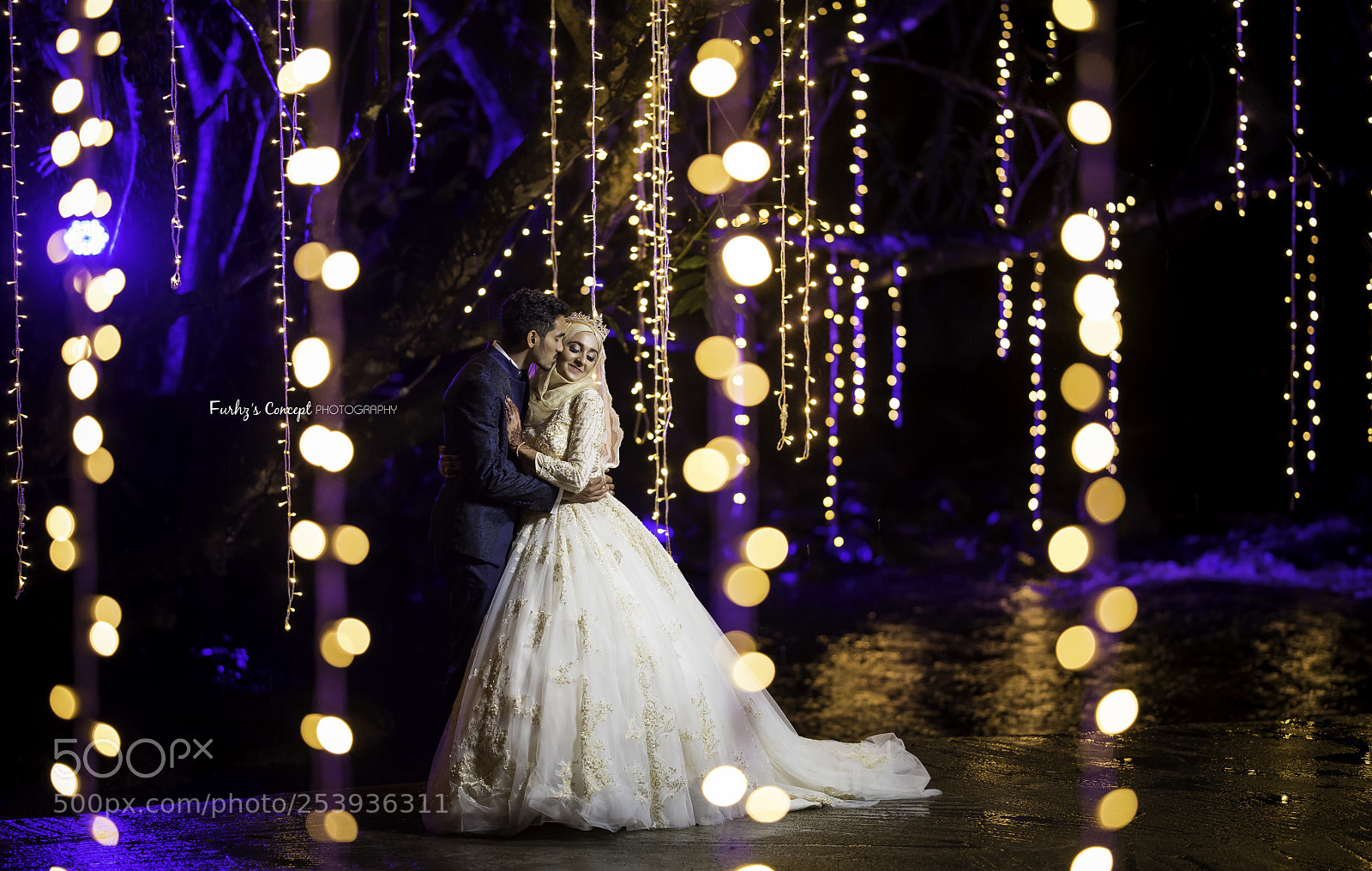 Nikon D850 sample photo. Wedding lights photography