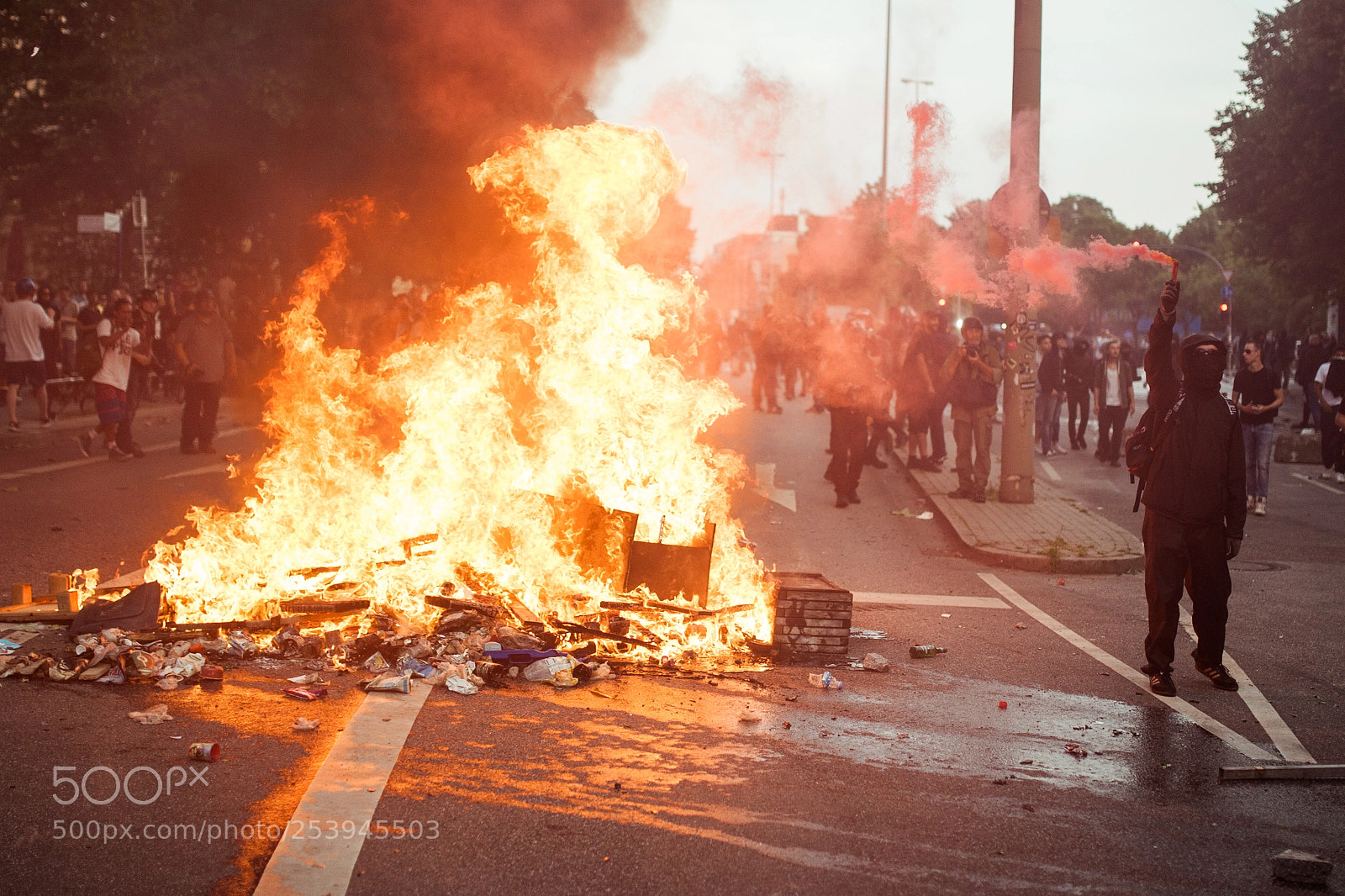 Canon EOS 5D Mark II sample photo. Anti g20 riot photography