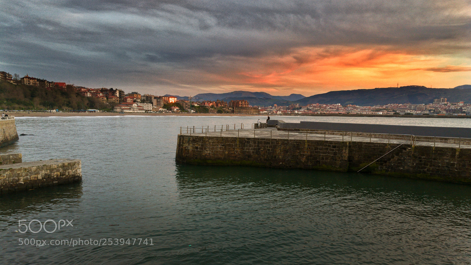 HUAWEI P9 sample photo. Sunset in getxo photography