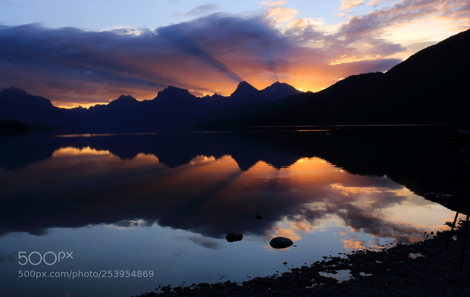 Canon EOS 70D sample photo. Sunrise at lake mcdonald photography