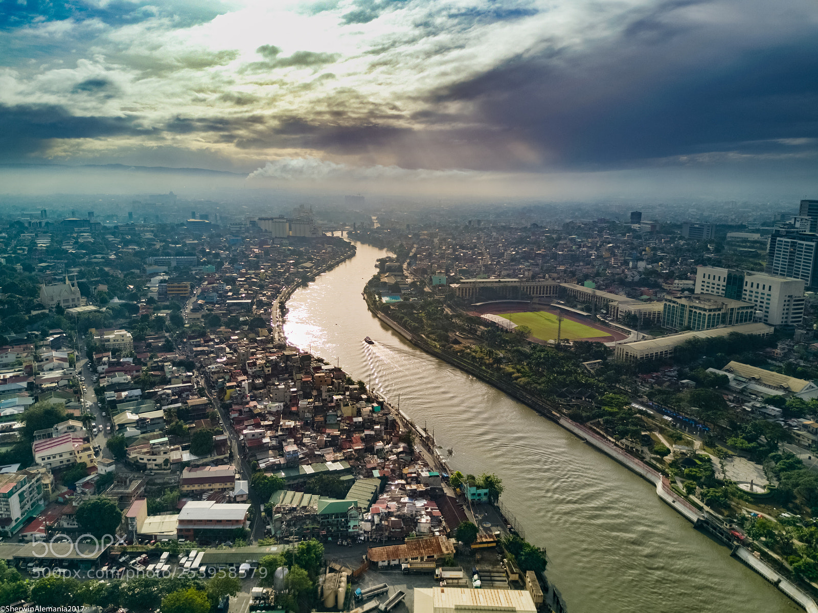 DJI FC220 sample photo. Pasig river photography