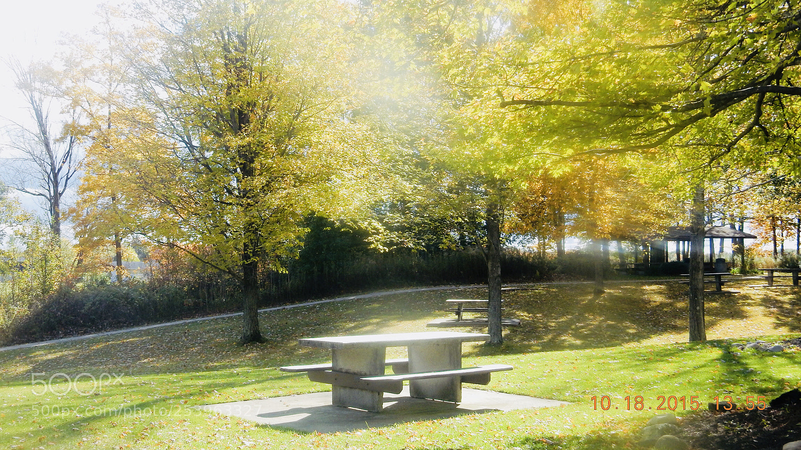 Nikon Coolpix S9900 sample photo. Rest area table photography