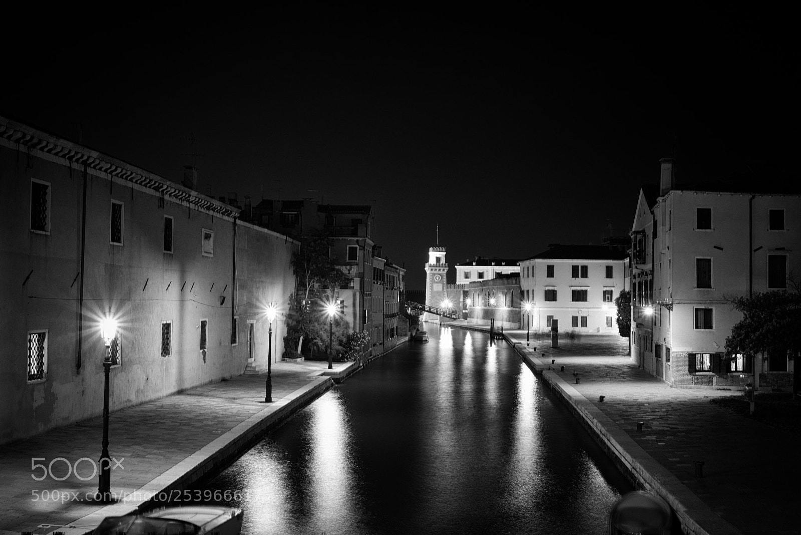 Sony a7R sample photo. Night in venice photography