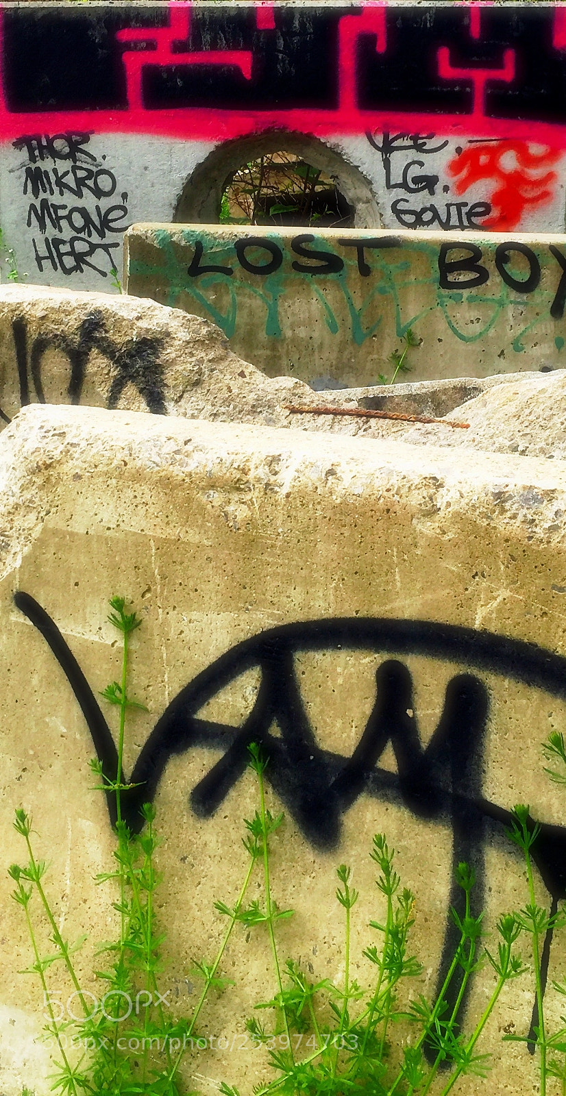 Apple iPhone 6 sample photo. Graffiti at construction site photography