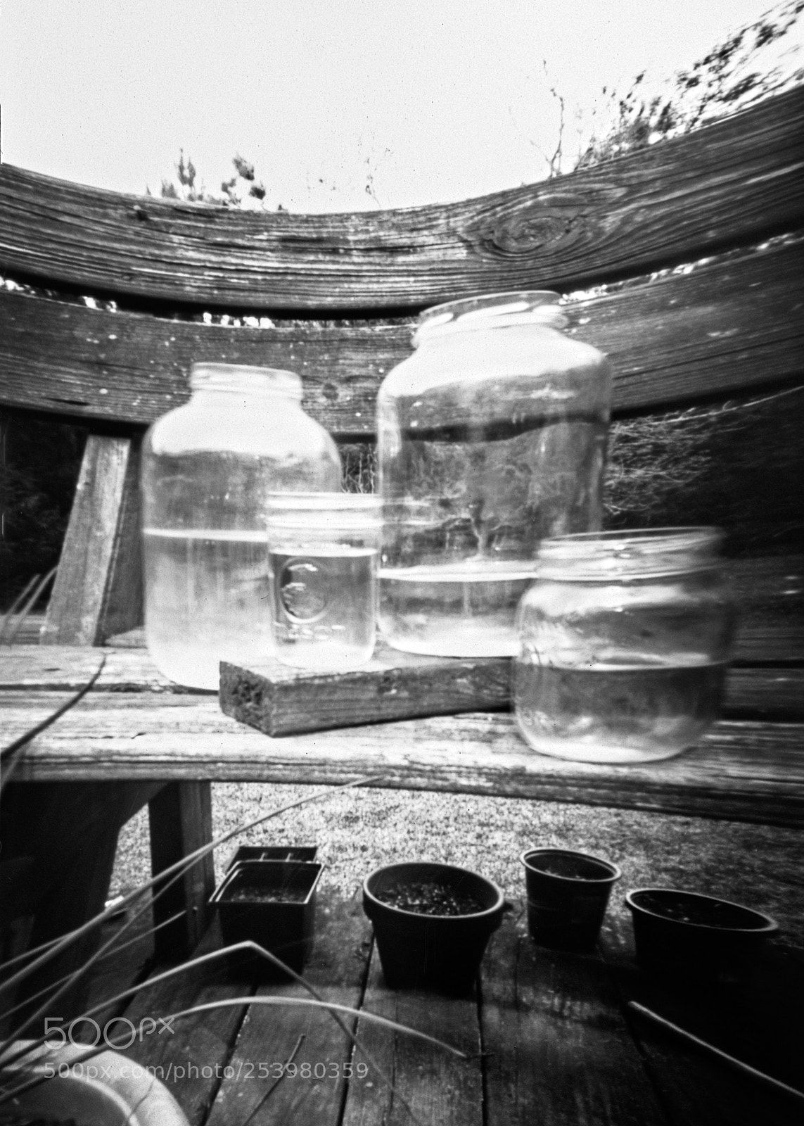 Pentax K-5 sample photo. Jars on the deck photography
