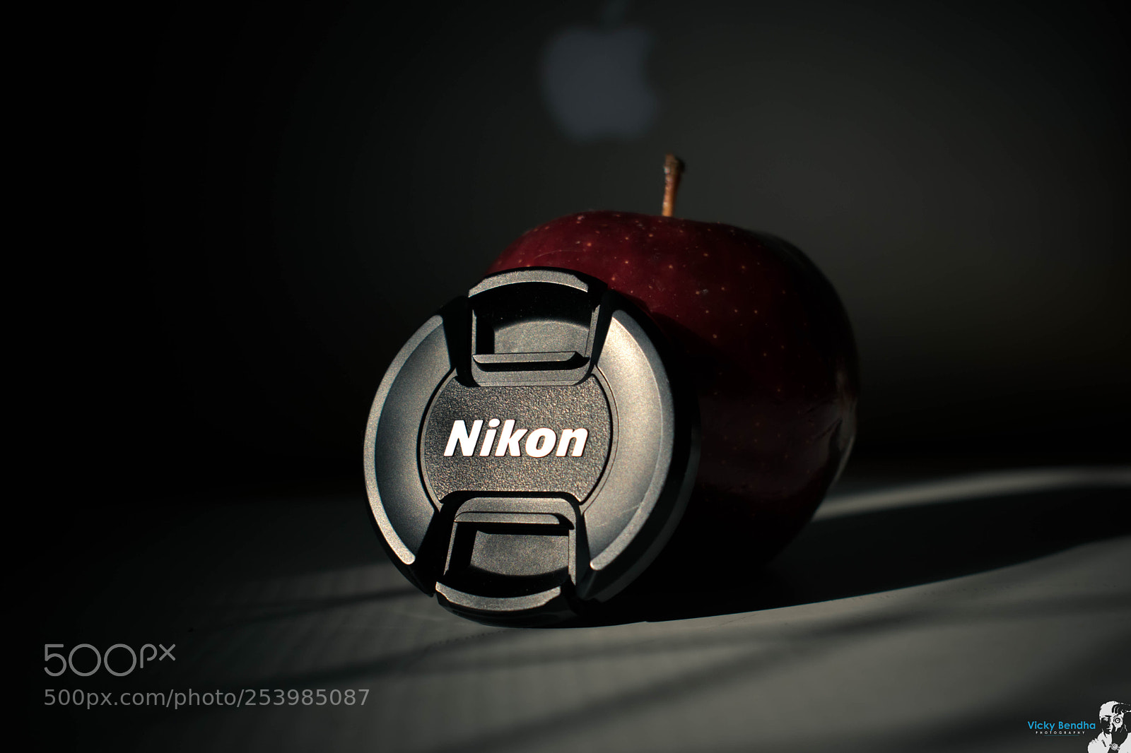 Nikon D5300 sample photo. Nikon cap with apple photography