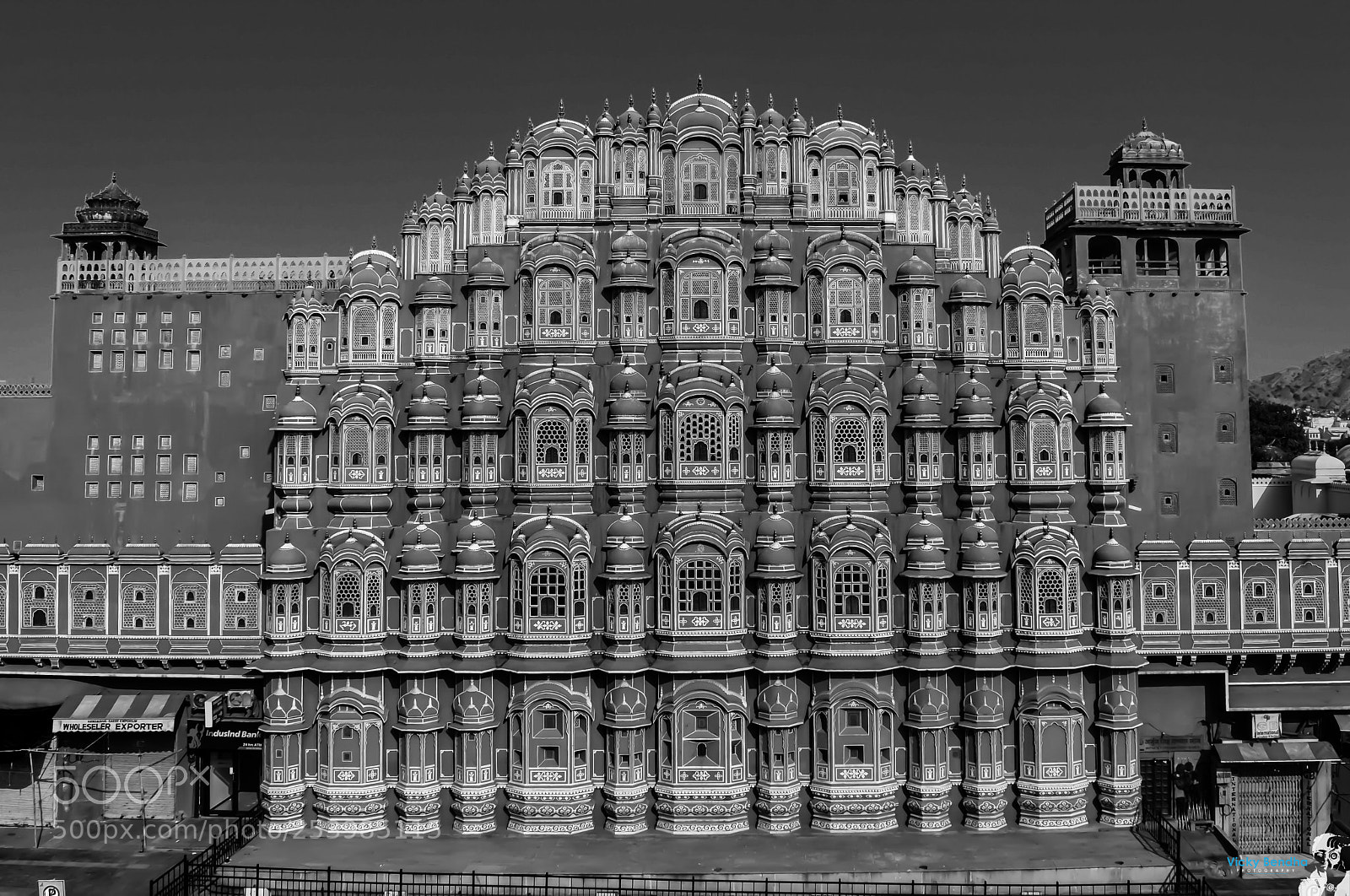 Nikon D5300 sample photo. Hawamahal b&w photography