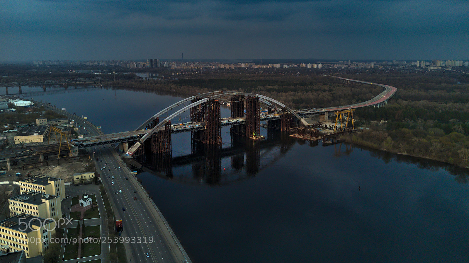 DJI FC220 sample photo. Podilsko-voskresensky bridge photography