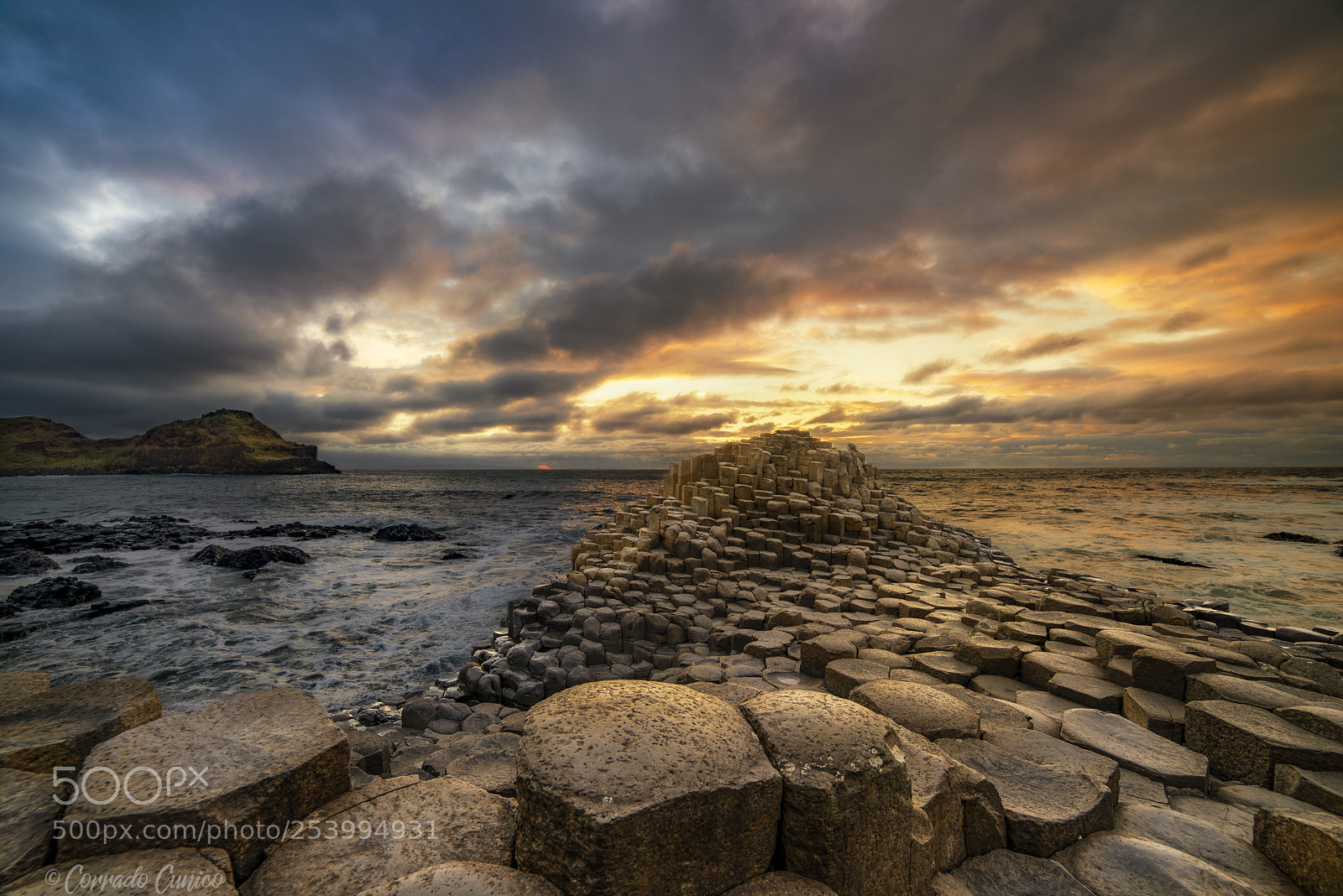 Nikon D610 sample photo. Giant's causeway sunset photography