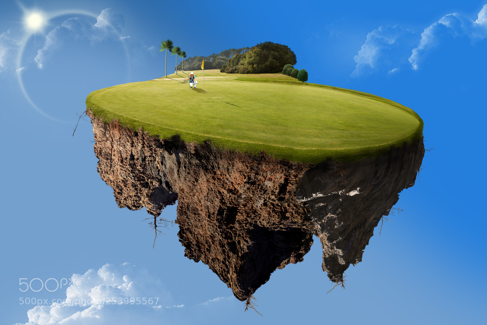 Canon EOS 5D sample photo. The flying golf course photography