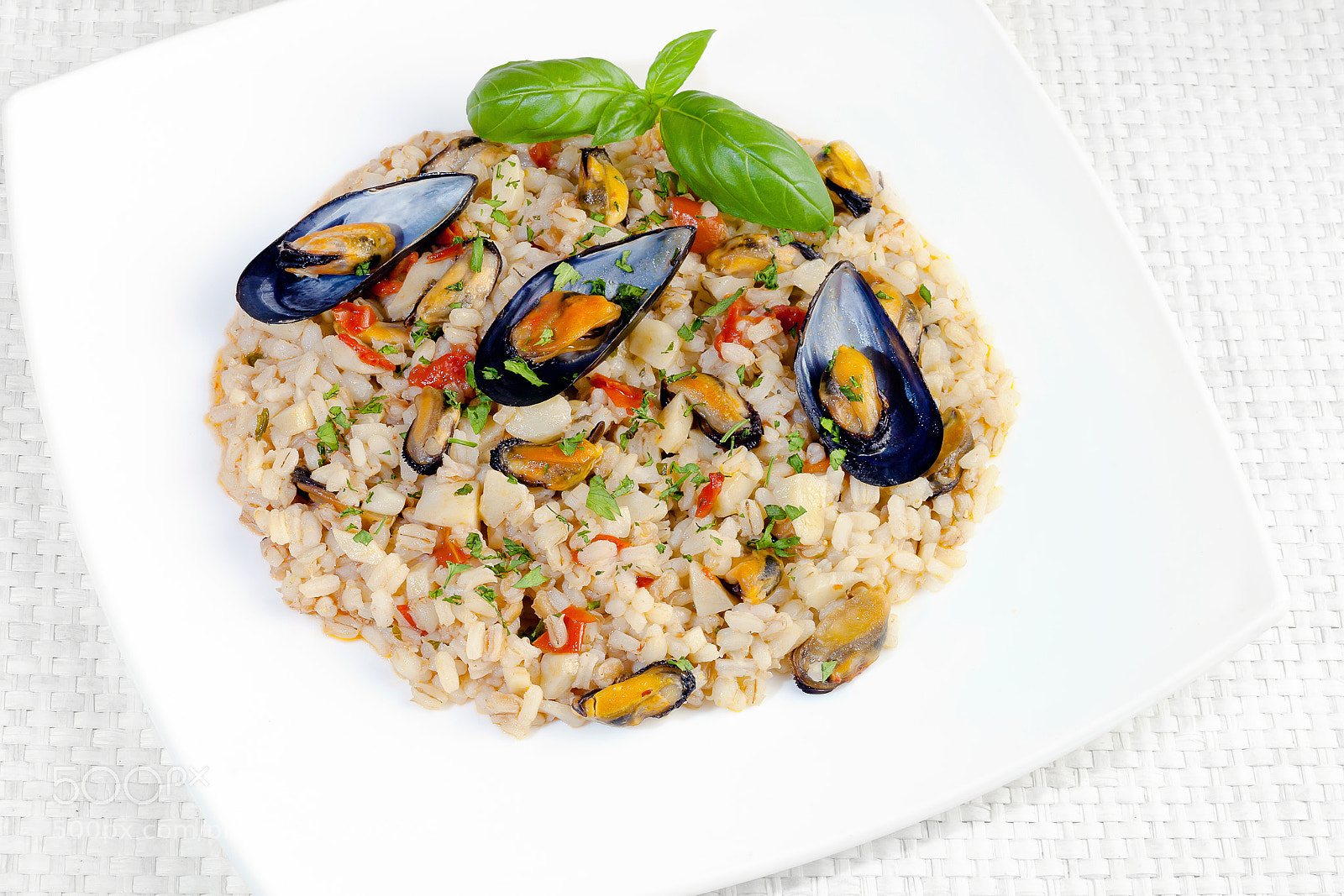 Canon EOS 5D Mark II sample photo. Mixed cereals and mussels photography
