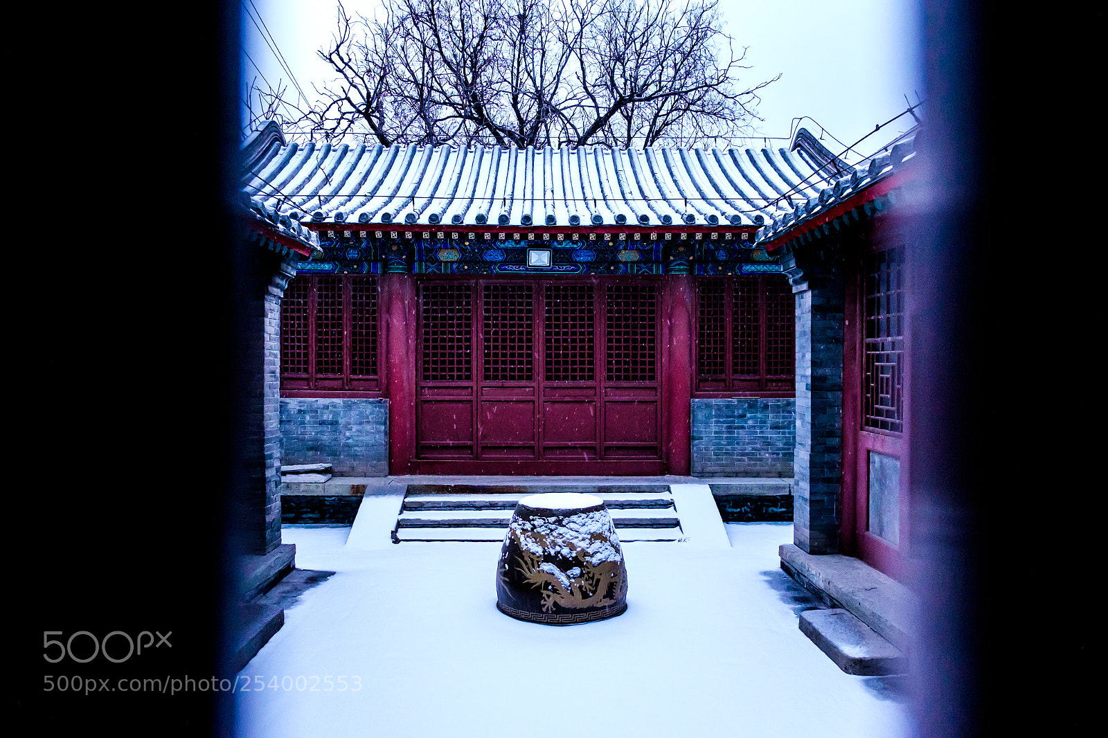 Fujifilm X-T1 sample photo. Old temple in snow photography