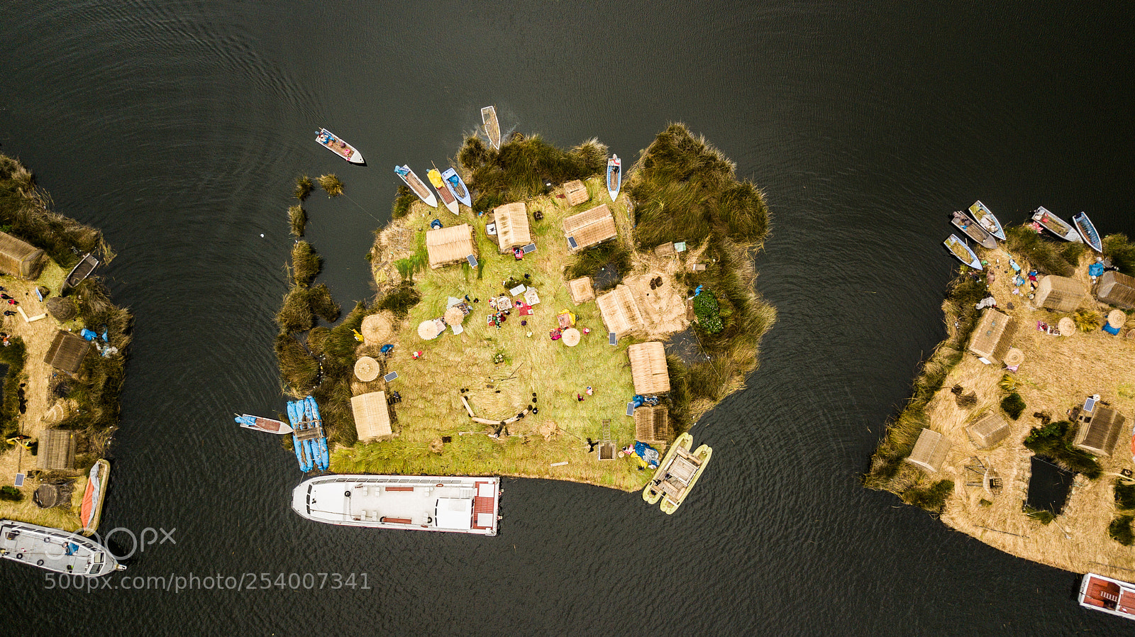 DJI FC220 sample photo. Uros & taquile dji photography