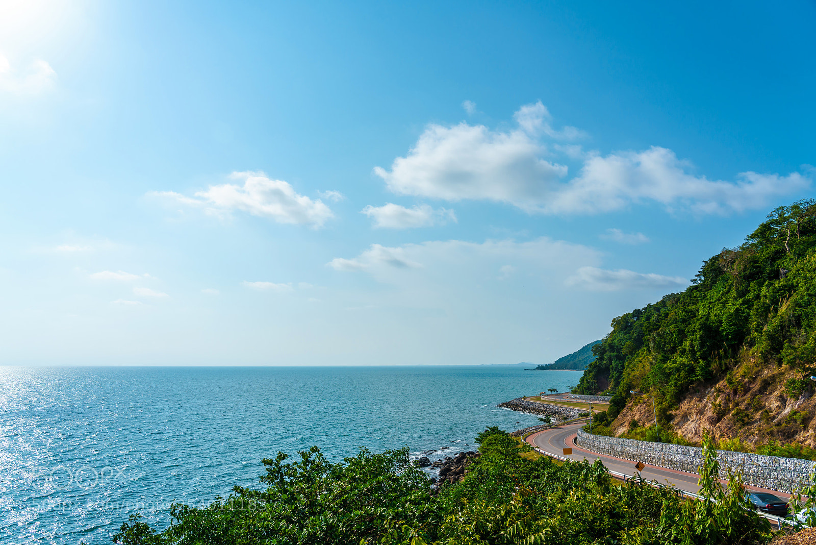 Sony a7R III sample photo. Sea view road at photography