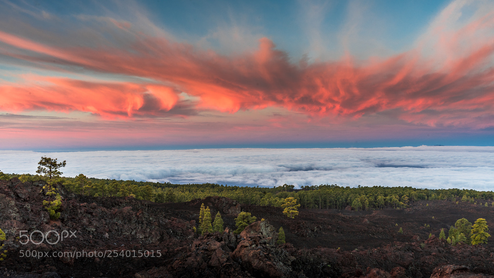 Sony a7 sample photo. Sunset on teide tenerife photography