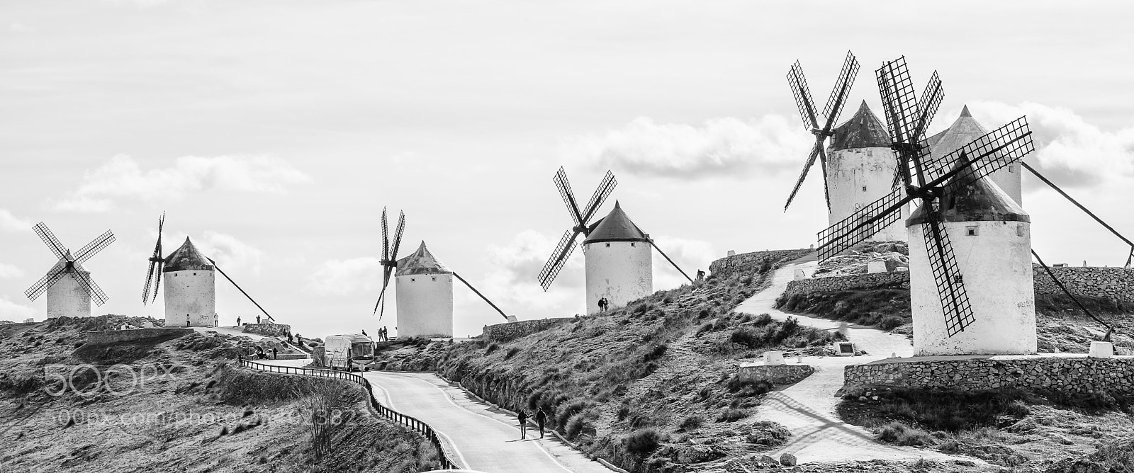 Sony a7 II sample photo. The road near windmills photography
