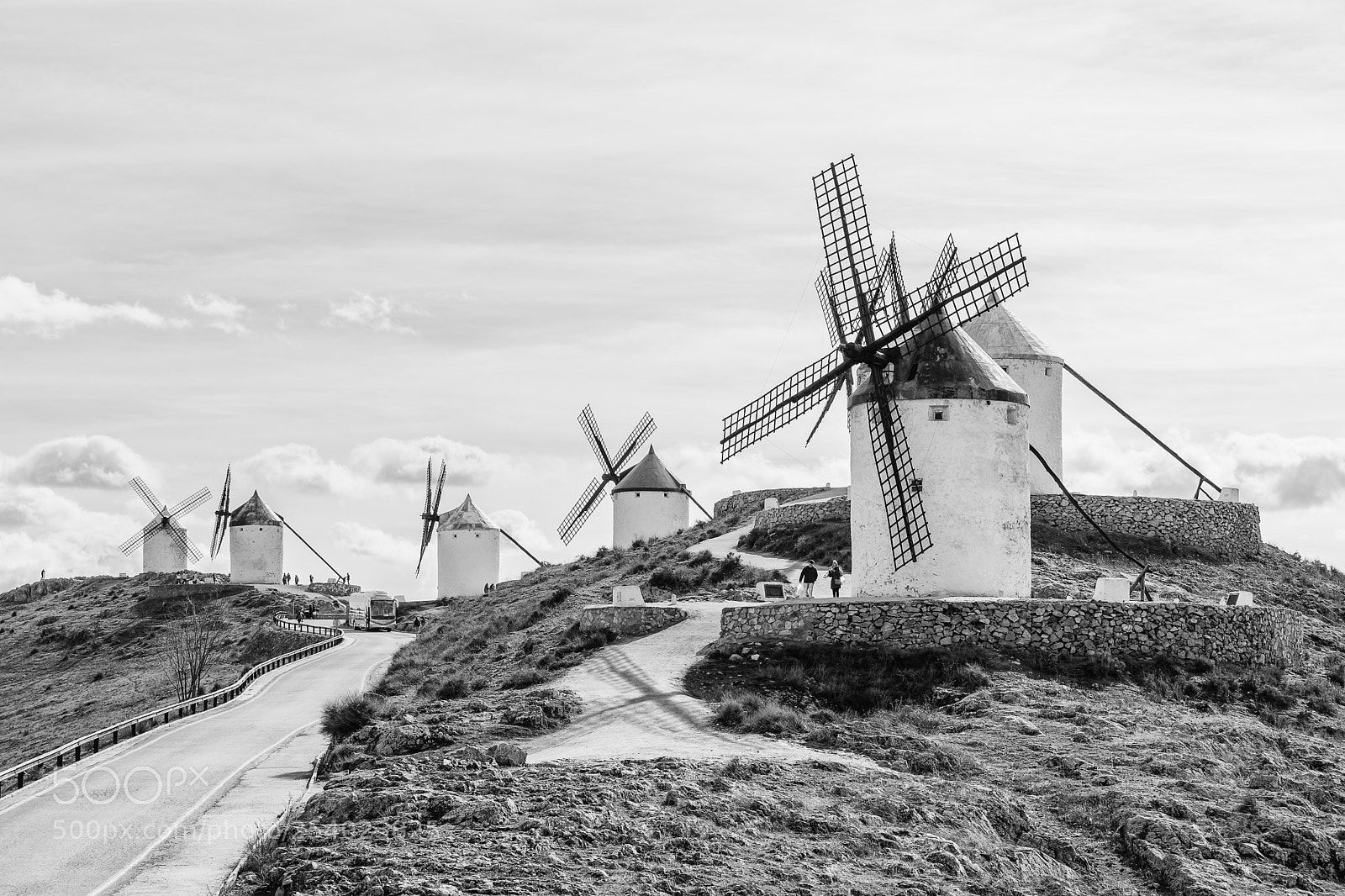 Sony a7 II sample photo. The road near windmills photography