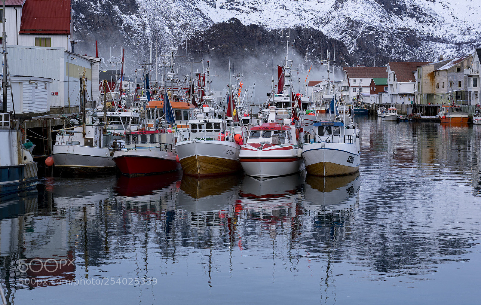 Sony a7R III sample photo. Boats at henningsvaer photography