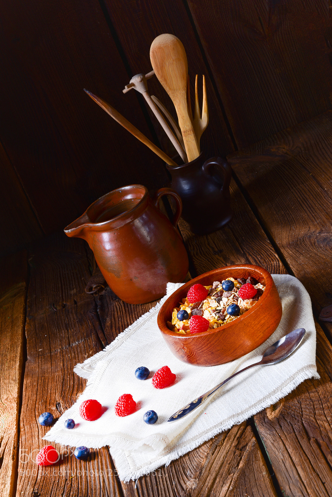Nikon D810 sample photo. Muesli breakfast menu with photography