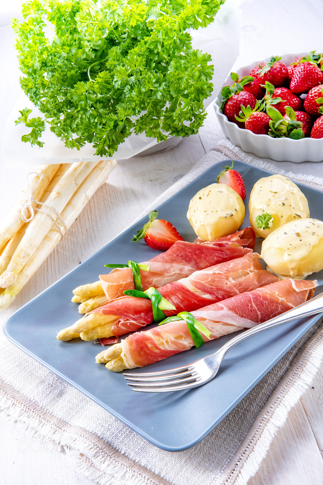 Nikon D810 sample photo. Asparagus ham rolls with photography