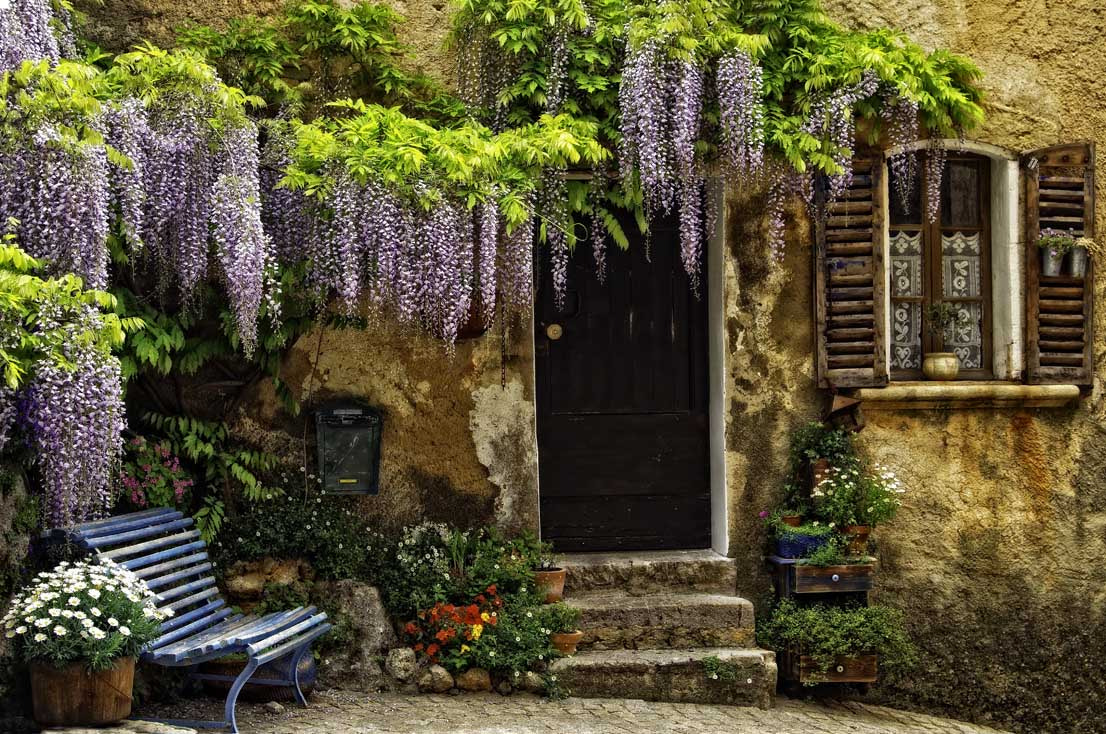 Pentax K-S1 sample photo. La maison de village a la glycine photography