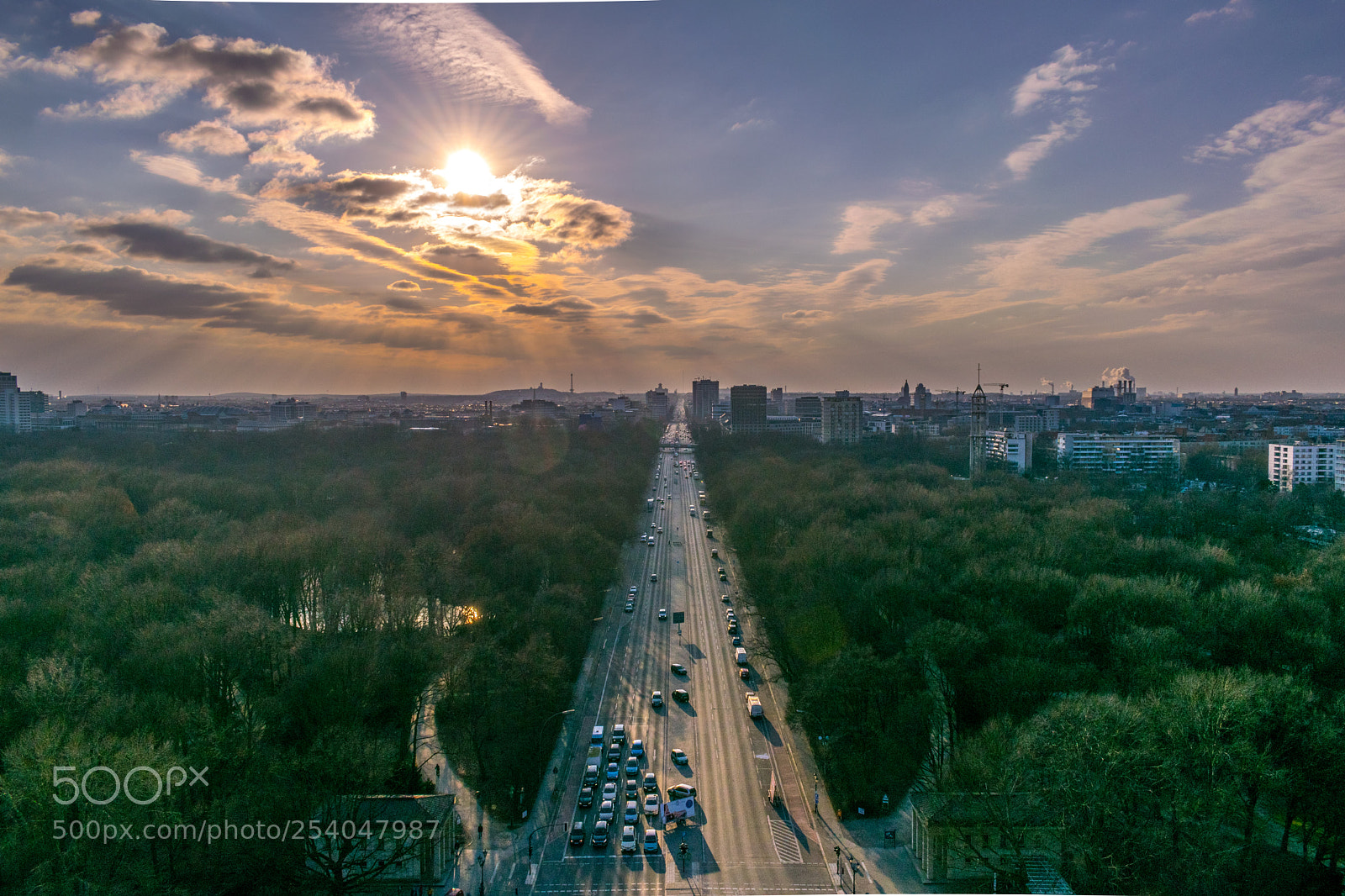 Nikon D3300 sample photo. Sunset over berlin skyline photography