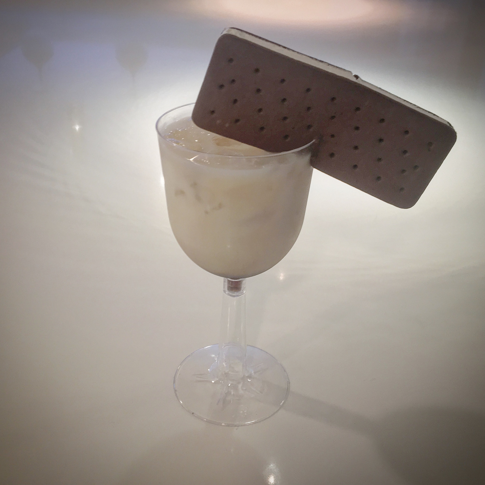 White Russian with an Ice Cream Sandwich Topper