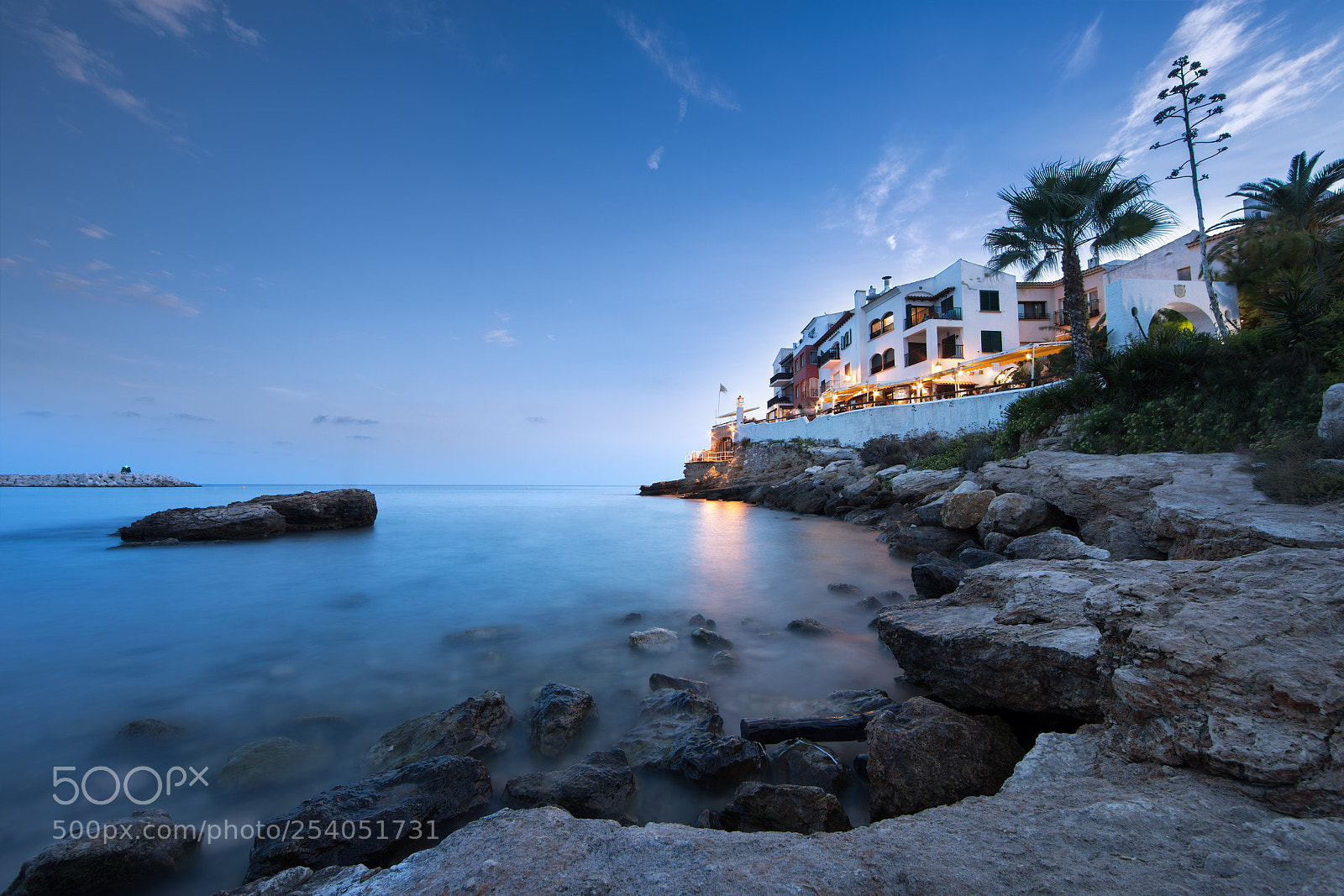 Canon EOS 5D Mark IV sample photo. Mediterranean village at dusk photography