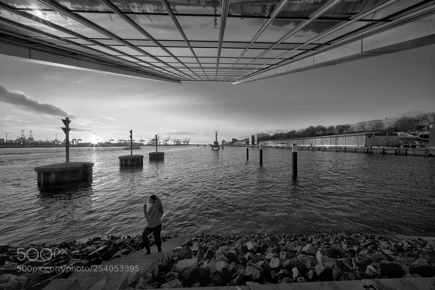 Sony a7R sample photo. Harbour sunset photography