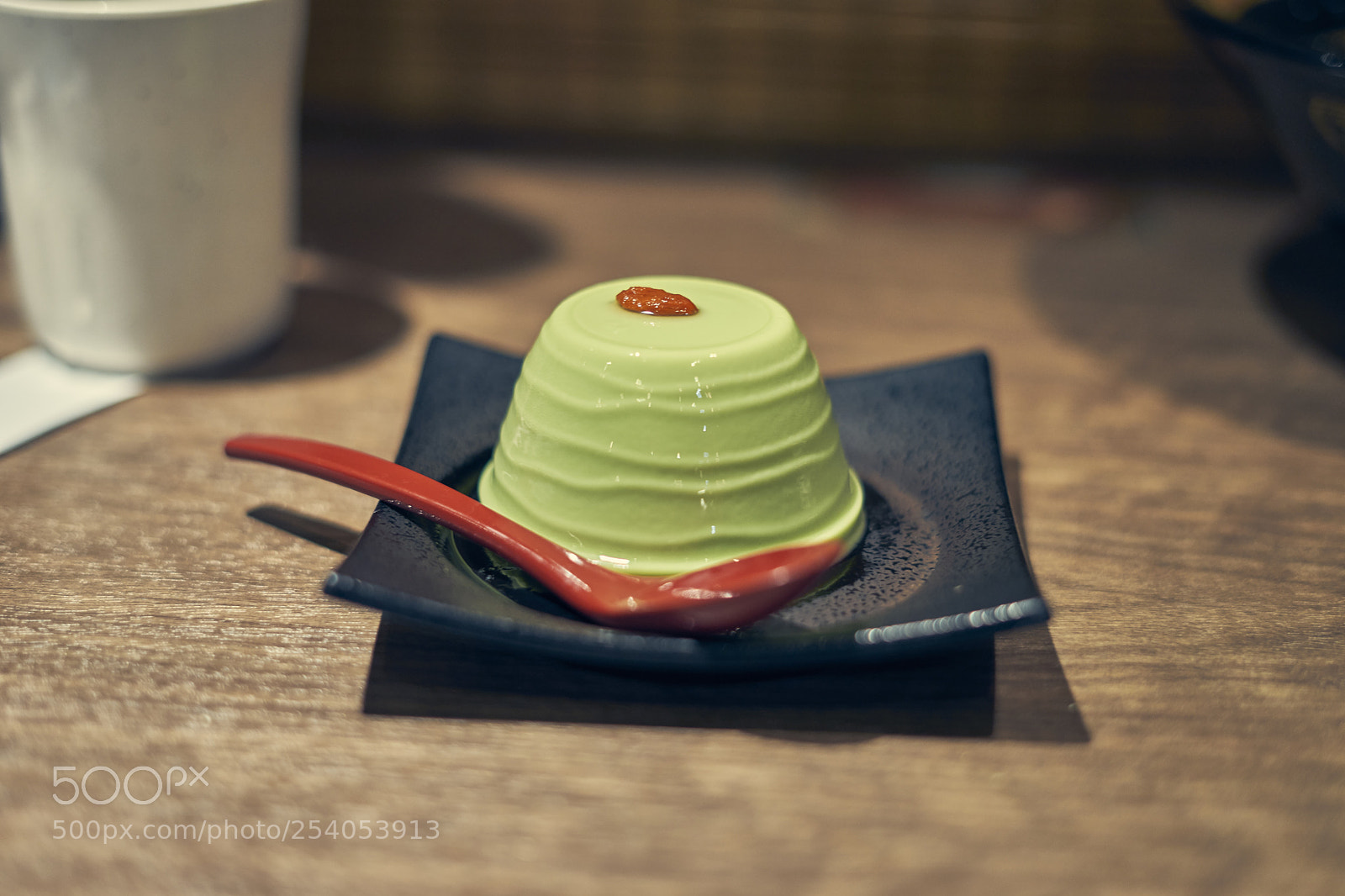 Sony a7 II sample photo. Matcha pudding  photography