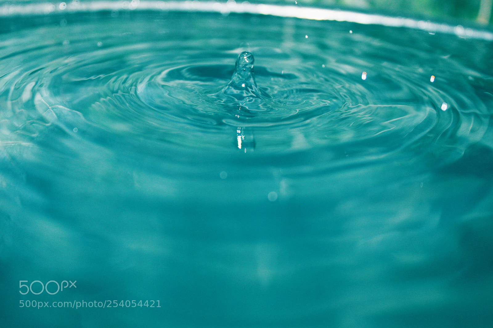 Canon EOS 600D (Rebel EOS T3i / EOS Kiss X5) sample photo. Water drop in green photography