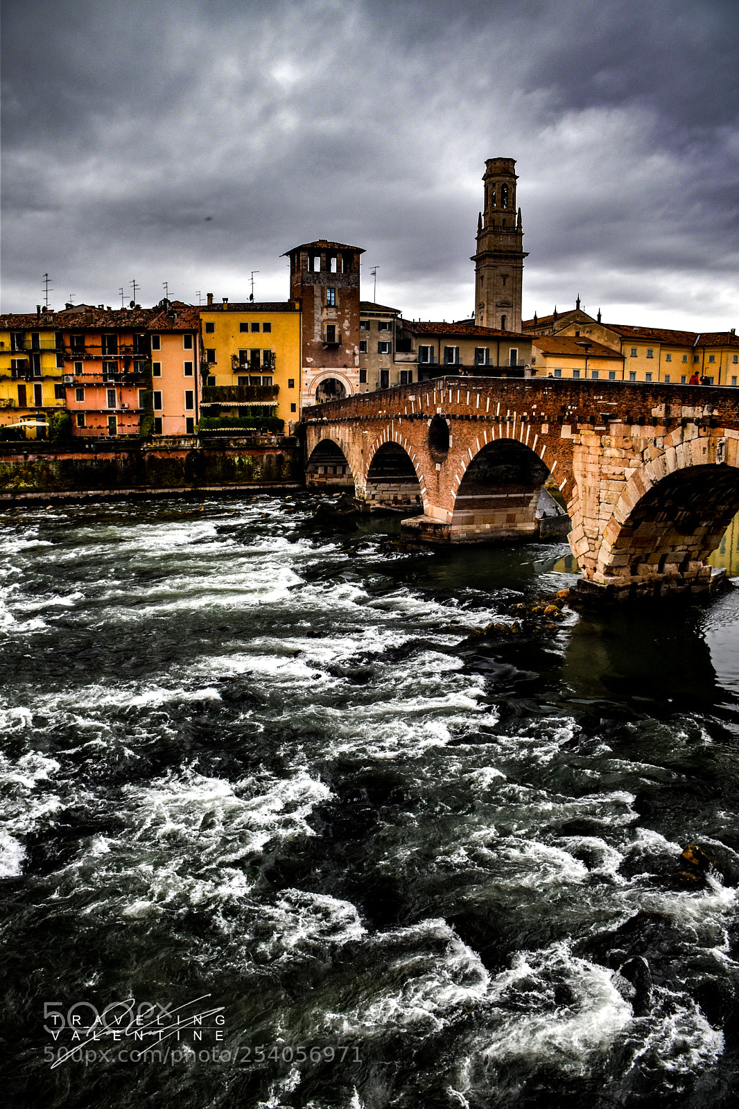 Nikon D5600 sample photo. Verona bridge gloom photography