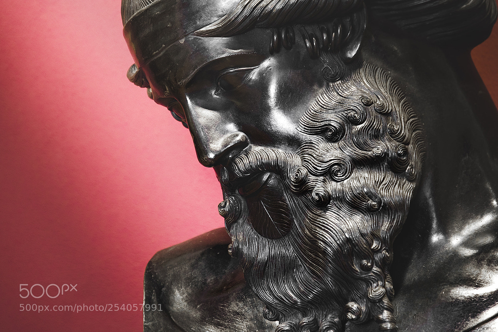 Fujifilm X-T2 sample photo. Black statue of bearded photography