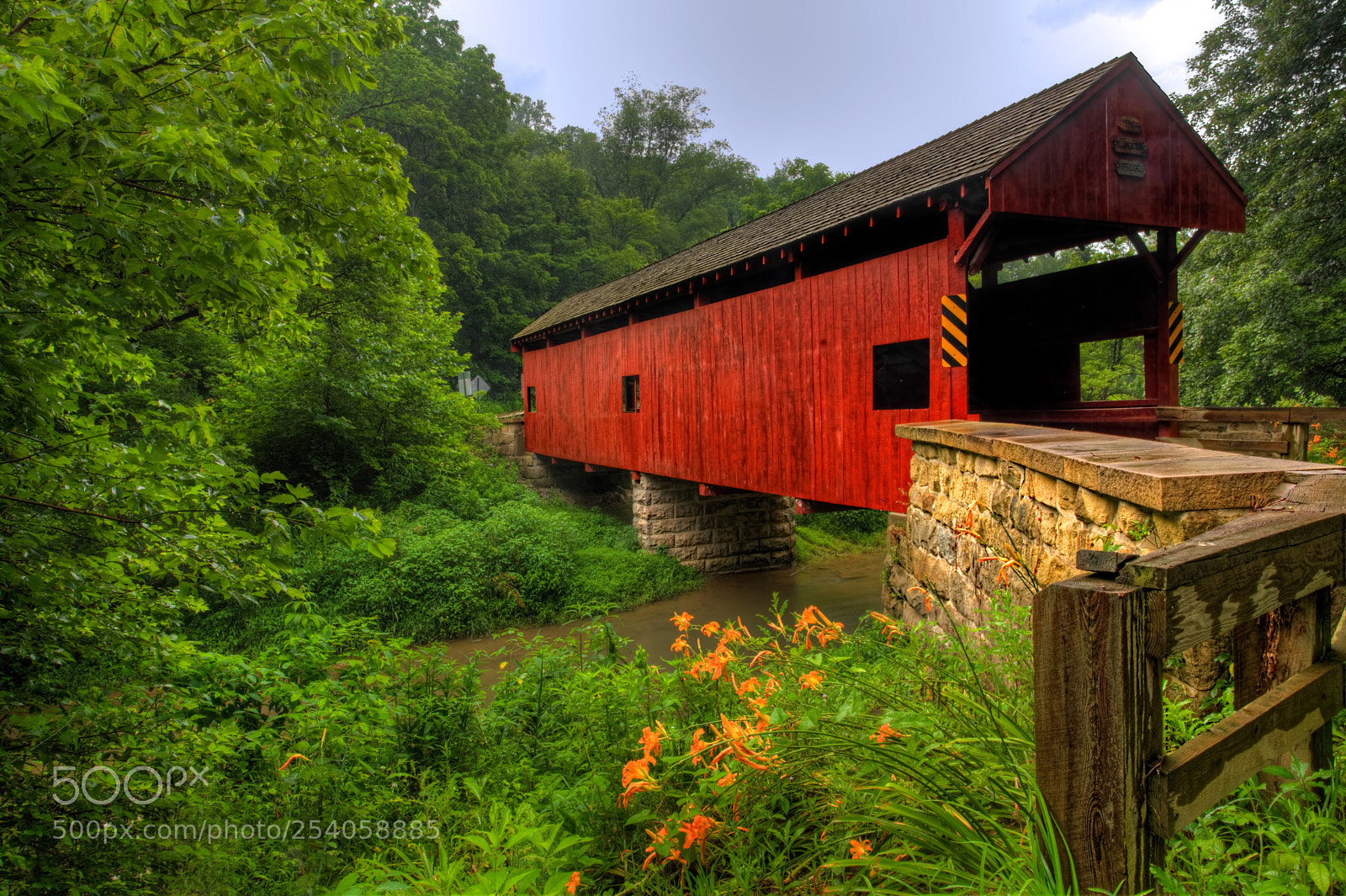 Canon EOS 5D Mark II sample photo. Longdon covered bridge in photography