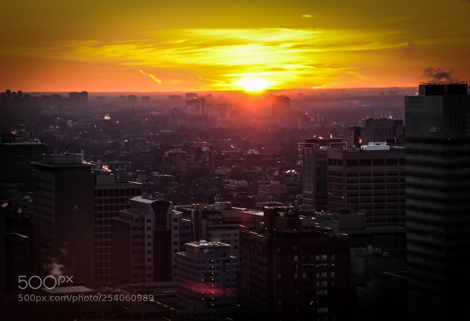 Nikon D3400 sample photo. Sunset 40 stories up photography