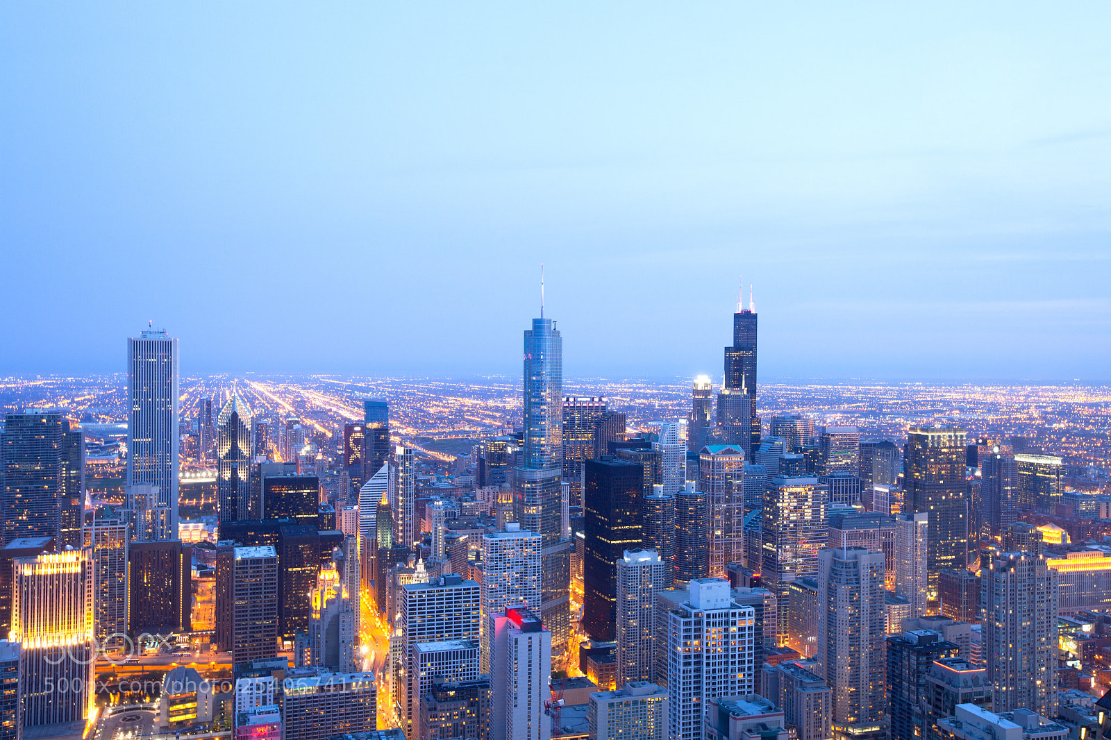 Canon EOS 5D Mark II sample photo. Elevated view of downtown photography