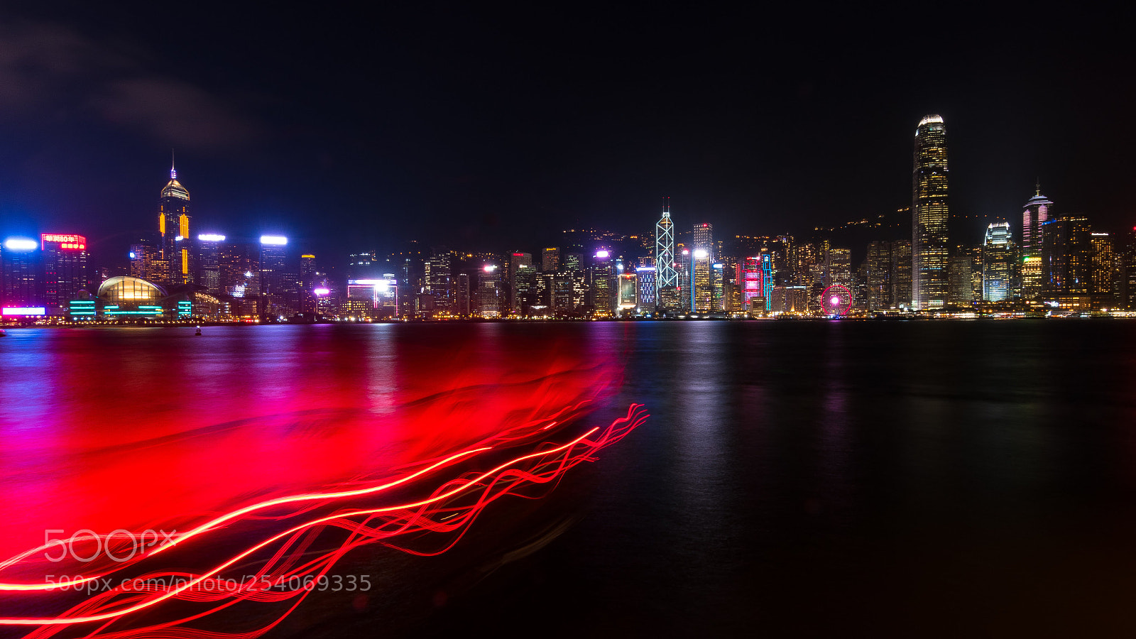 Nikon D5600 sample photo. Hongkong harbour at night photography